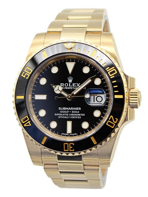 rolex submariner date yellow gold